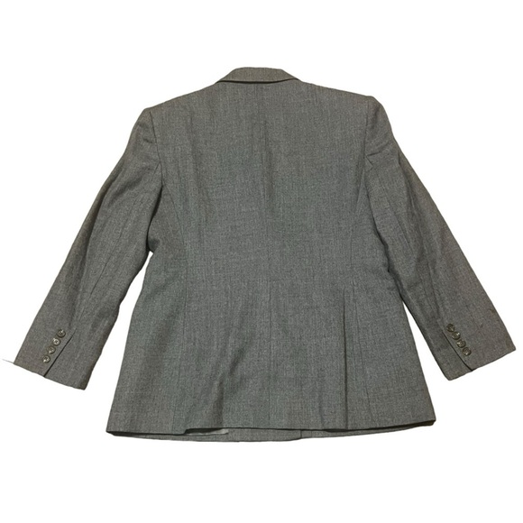 Lauren Ralph Lauren vintage gray 100% wool double breasted blazer Made in USA - Picture 2 of 9